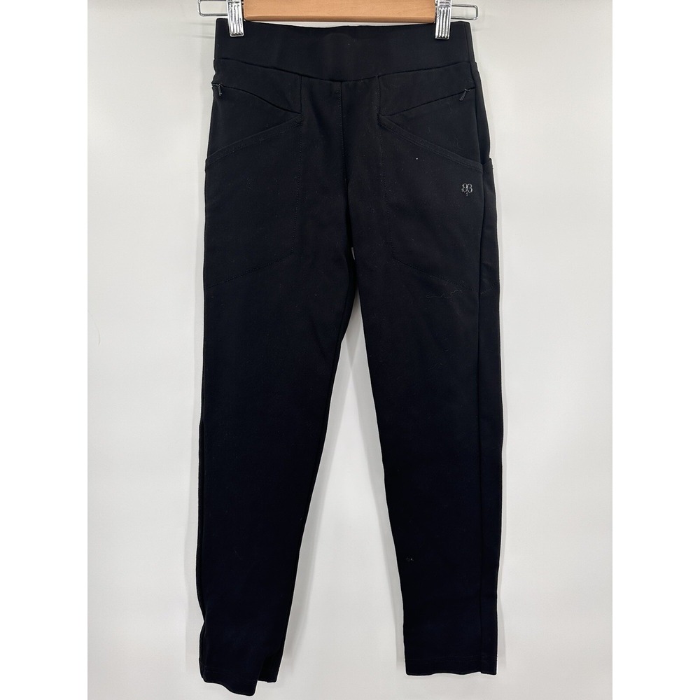 Betabrand Women's Size XS‎ Petite Black Flat Front Pull On Leggings Stretch